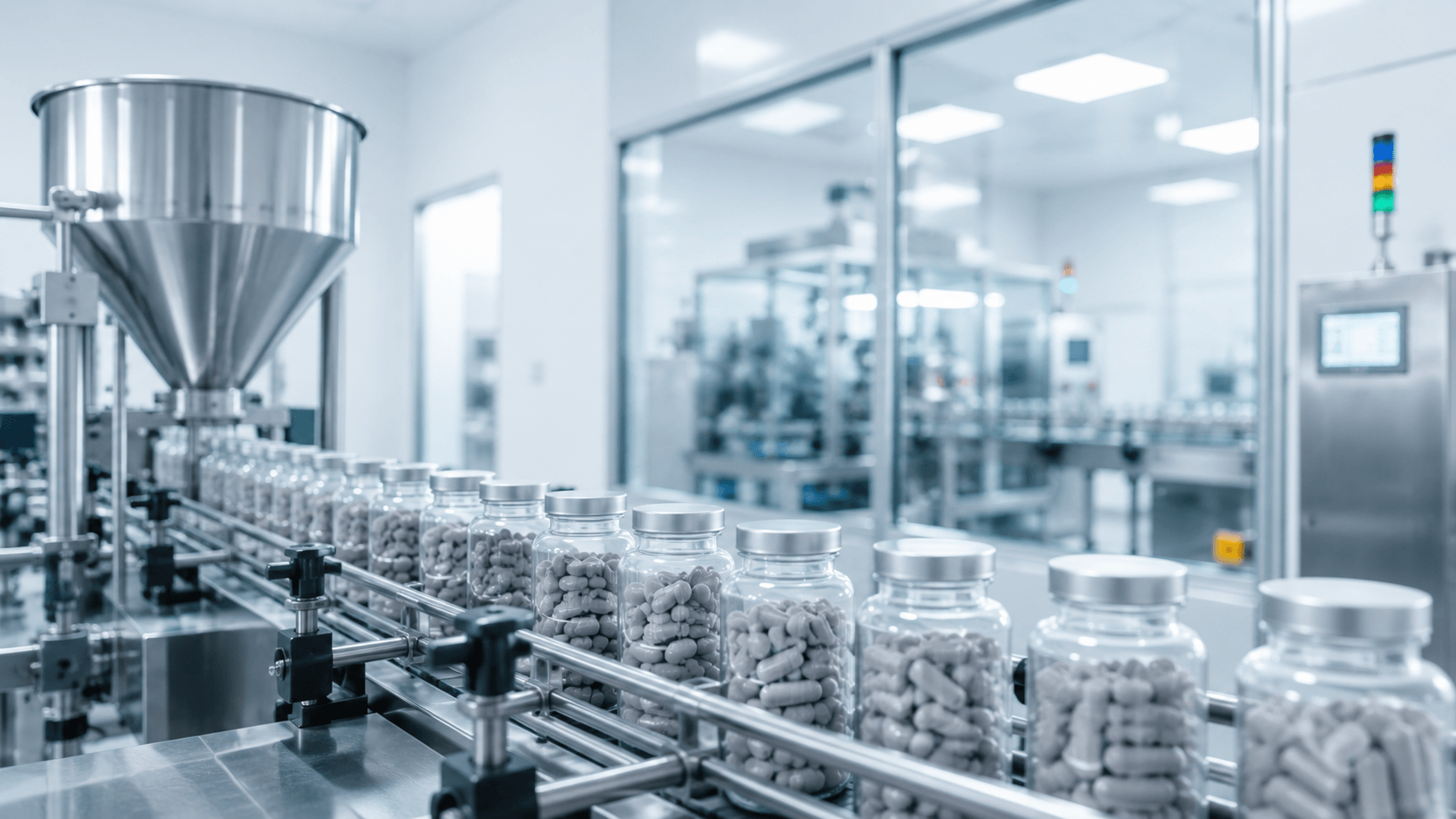 UK manufacturing and quality control in a supplement production facility